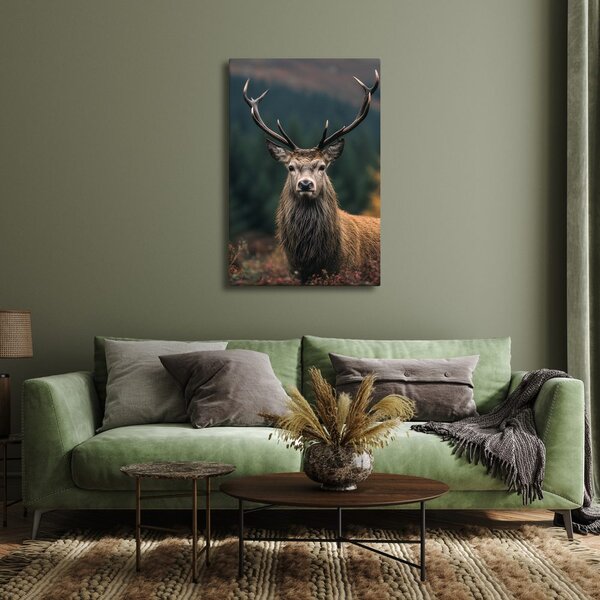 Quadro su tela – Cervo nella natura autunnale