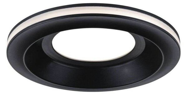 Paulmann Luci LED da incasso Sormus nera, Ø 10 cm, IP65, set 3, Nero, Bagno, Plastica, Moderno, Plafoniera