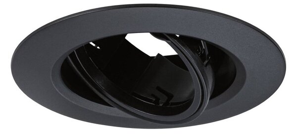 Paulmann Faretto da incasso 92117 nero Ø 9 cm, dimmerabile a 30°, orientabile, set 10 Einbauspot 92117,, Nero, Soggiorno / Sala da pranzo, Plastica, Moderno, Faretto da incasso