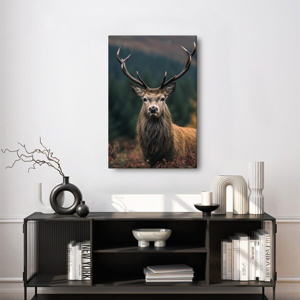 Quadro su tela – Cervo nella natura autunnale