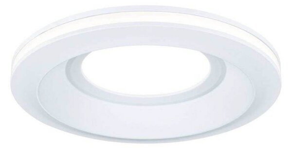 Paulmann Luci LED da incasso Sormus bianca, Ø 10 cm, IP65, set 3, Bianco / Opale, Bagno, Plastica, Moderno, Plafoniera