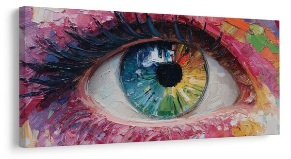 Quadro su tela – Palette di emozioni nell'occhio