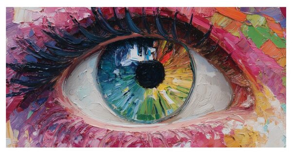 Quadro su tela – Palette di emozioni nell'occhio