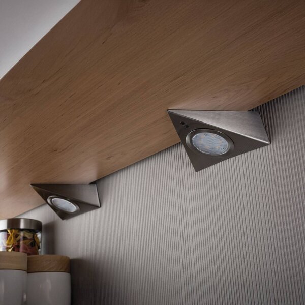 Paulmann Lampada LED sottopensile a forma di triangolo per mobili bassi, in Dreieck, Alluminio / Grigio / Zincato, Cucina, Metallo, Moderno, Lampade per mobili