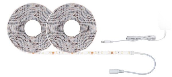 Paulmann Set di strisce LED SimpLED, 22 W, 3.000 K, 10 m, rivestite SimpLED, Bianco / Opale, Soggiorno / Sala da pranzo, Plastica, Moderno