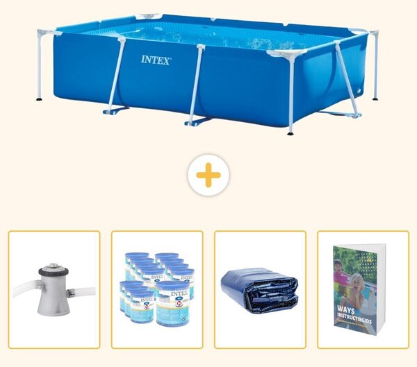 Piscina fuori terra rettangolare - 260x160x65 cm - 5 pezzi - Modello SCB118
