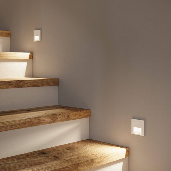 Paulmann Lampada da incasso a LED Tsaro con sensore, bianca, in plastica, Bianco / Opale, Corridoio, Plastica, Moderno