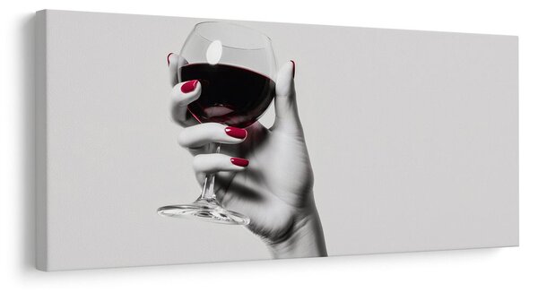 Quadro su tela – Brindisi con vino rosso
