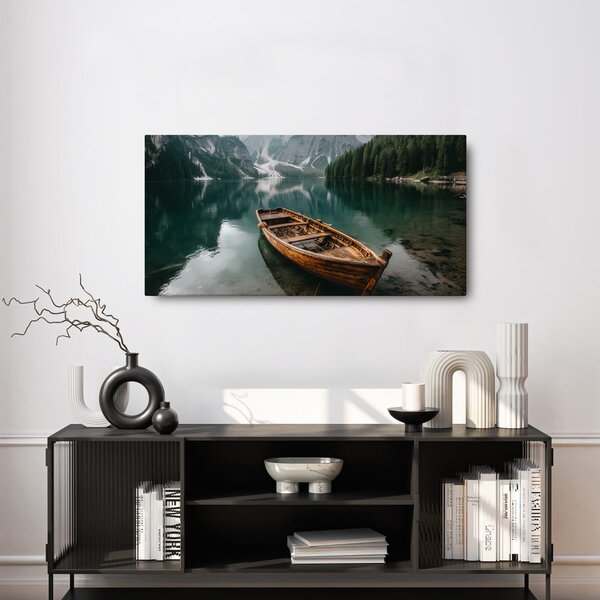 Quadro su tela – Acqua tranquilla e montagne