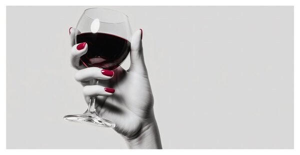 Quadro su tela – Brindisi con vino rosso