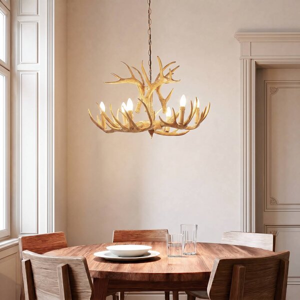 Lampada a sospensione Fibi Lindby, dimmerabile, Marrone / Ruggine, Soggiorno / Sala da pranzo, Plastica, Campagna / Rustiche, Lampada a sospensione