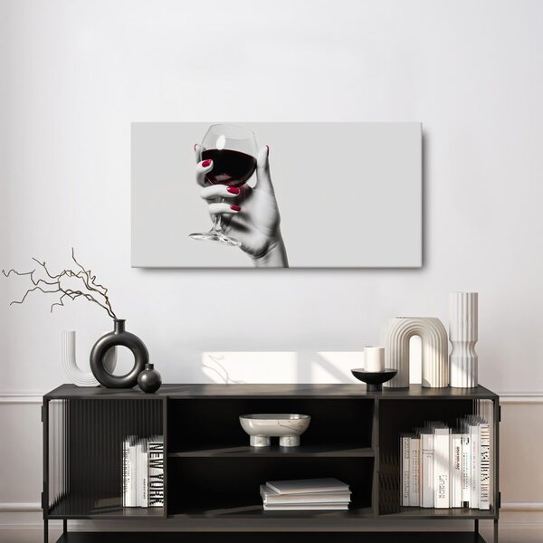 Quadro su tela – Brindisi con vino rosso