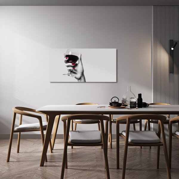 Quadro su tela – Brindisi con vino rosso