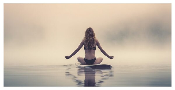 Quadro su tela – Meditazione al centro del lago