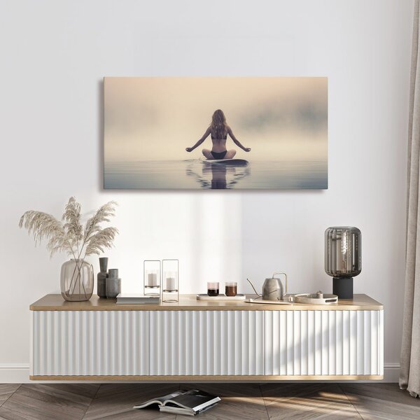 Quadro su tela – Meditazione al centro del lago