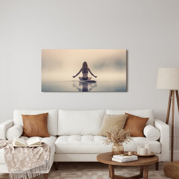Quadro su tela – Meditazione al centro del lago