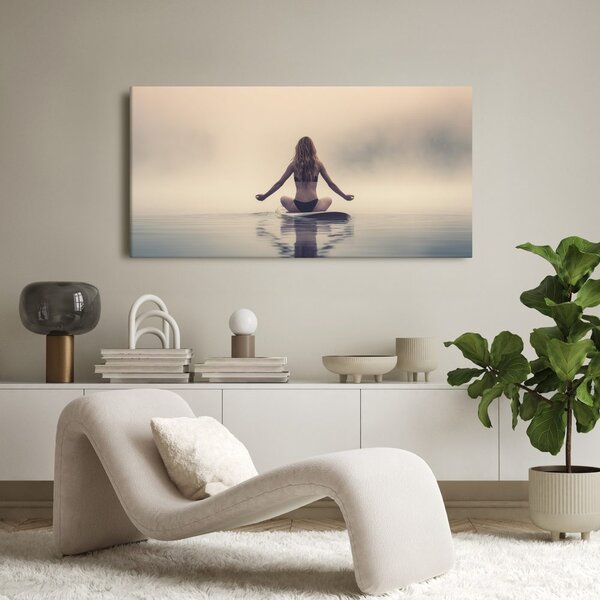 Quadro su tela – Meditazione al centro del lago