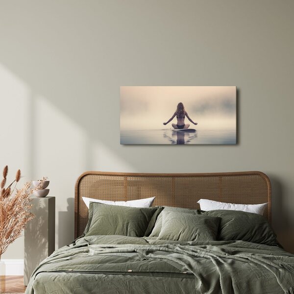 Quadro su tela – Meditazione al centro del lago