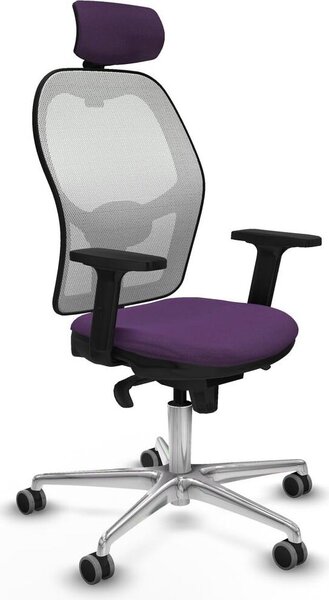 Sedia da ufficio con poggiatesta Piqueras y Crespo 2D086G2 Viola