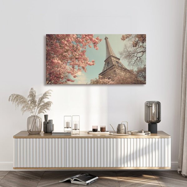 Quadro su tela – Primavera parigina con Torre Eiffel