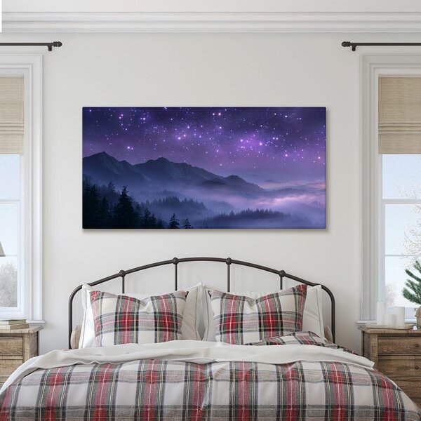 Quadro su tela – Nebulosa notturna tra le montagne