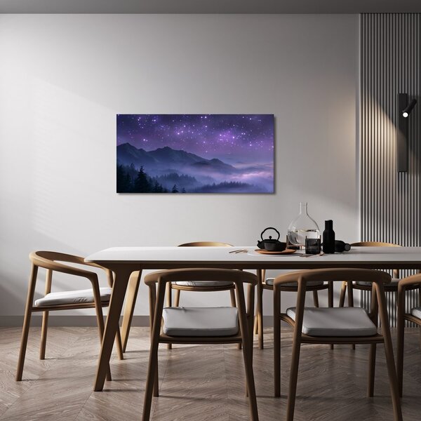 Quadro su tela – Nebulosa notturna tra le montagne
