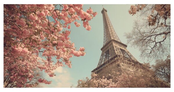 Quadro su tela – Primavera parigina con Torre Eiffel