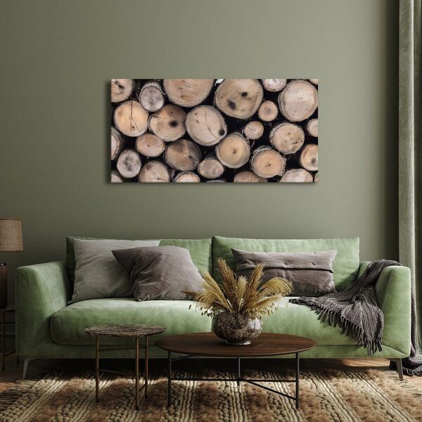 Quadro su tela – Struttura dei tronchi di legno