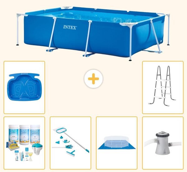 Piscina fuori terra rettangolare - 260x160x65 cm - 7 pezzi - Modello S20832