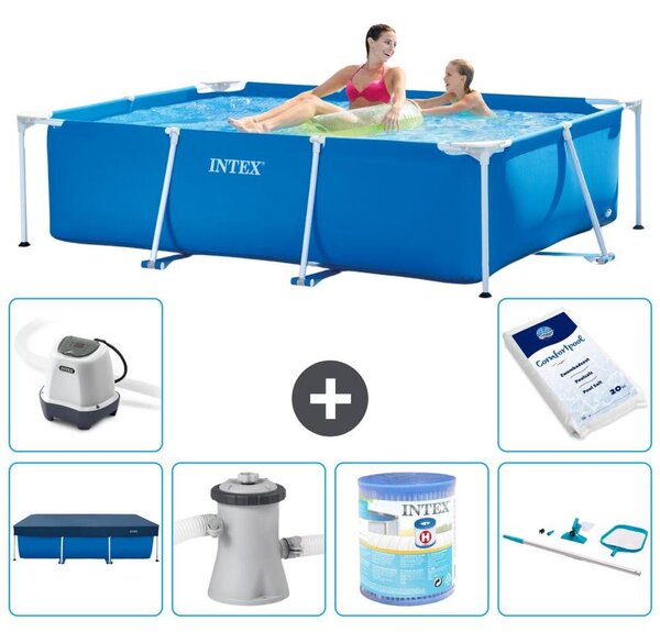 Piscina fuori terra rettangolare - 220x150x60 cm - 7 pezzi - Modello S30025