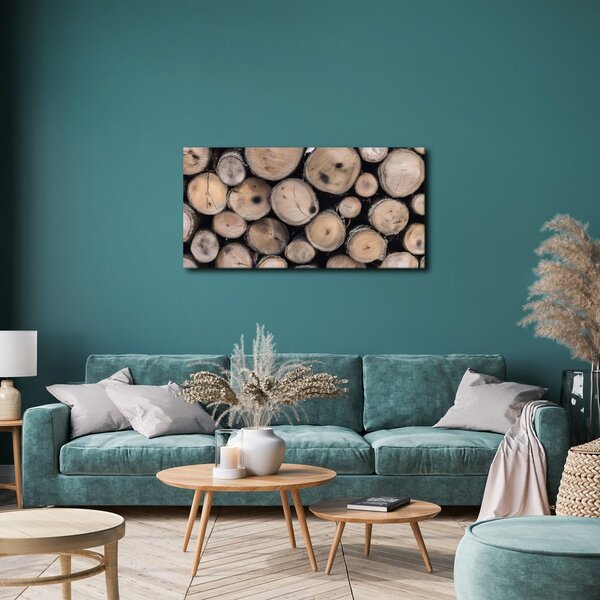 Quadro su tela – Struttura dei tronchi di legno