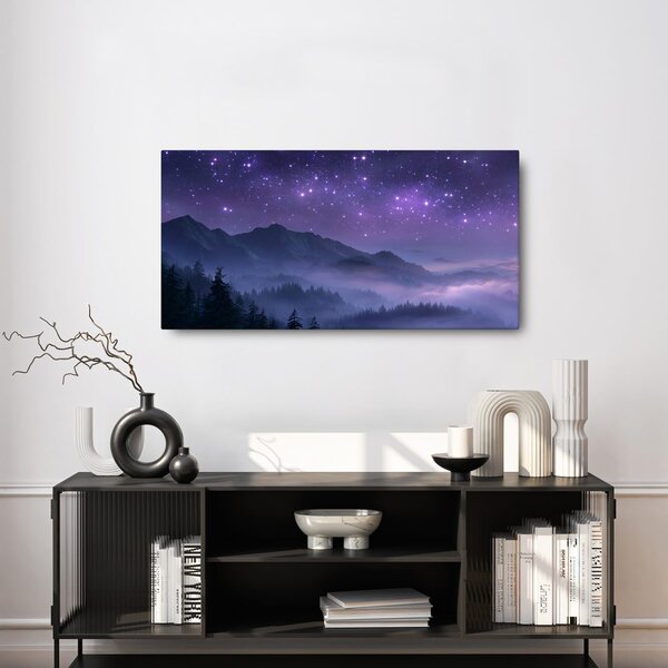 Quadro su tela – Nebulosa notturna tra le montagne