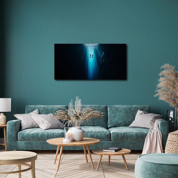 Quadro su tela – Immersione nell'abisso blu