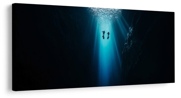 Quadro su tela – Immersione nell'abisso blu