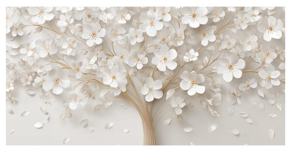 Quadro su tela – Eleganza dell'albero della vita floreale
