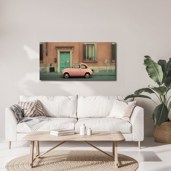 Quadro su tela – Auto d'epoca davanti alla casa