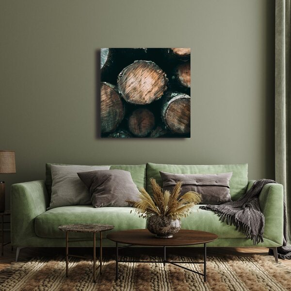 Quadro su tela – Struttura dei tronchi di foresta