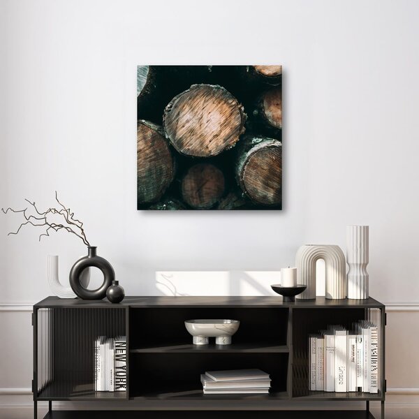 Quadro su tela – Struttura dei tronchi di foresta