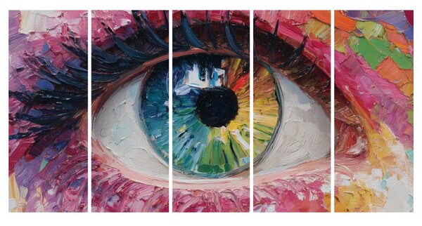 Quadri 5 pezzi – Armonia cromatica dell'occhio