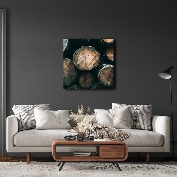 Quadro su tela – Struttura dei tronchi di foresta