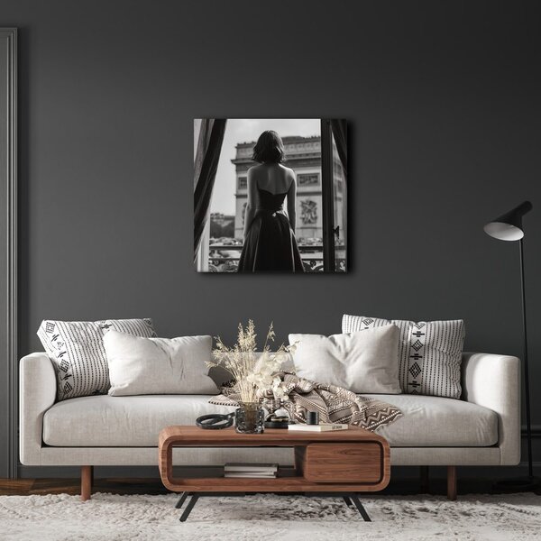 Quadro su tela – Vista sulla città dalla finestra