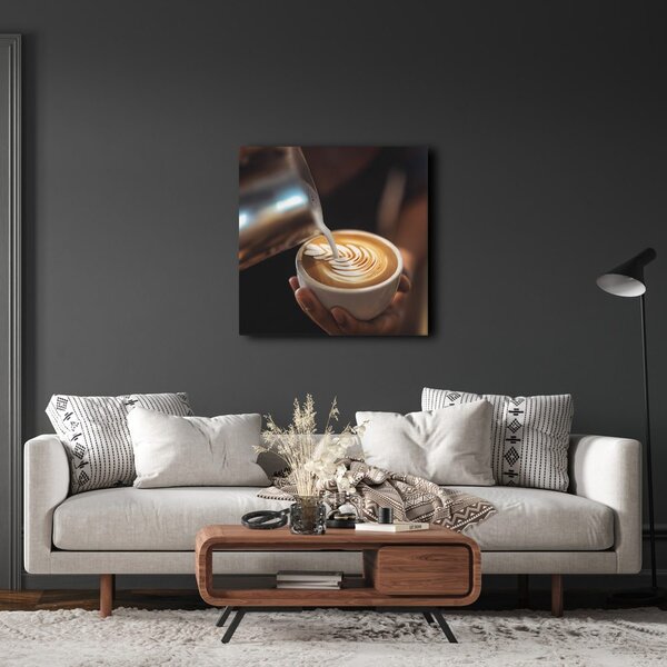 Quadro su tela – Eleganza del caffè con schiuma