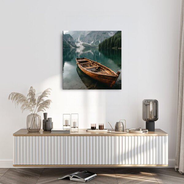 Quadro su tela – Barca di legno nella natura