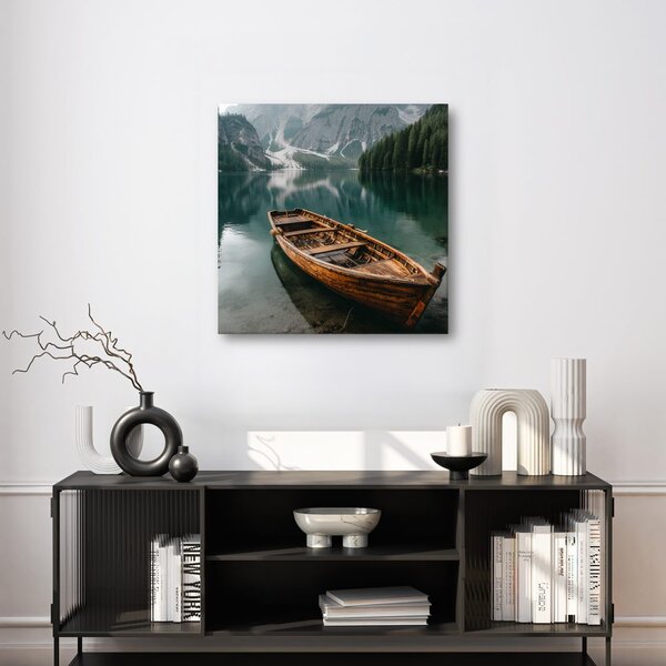 Quadro su tela – Barca di legno nella natura