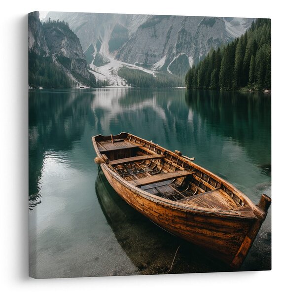 Quadro su tela – Barca di legno nella natura