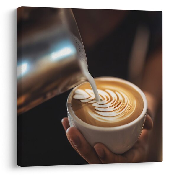 Quadro su tela – Eleganza del caffè con schiuma