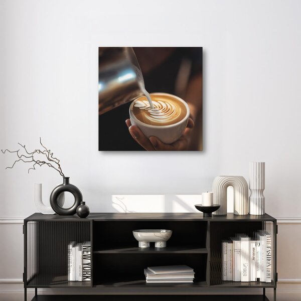Quadro su tela – Eleganza del caffè con schiuma