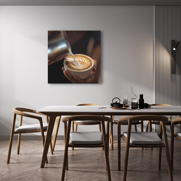 Quadro su tela – Eleganza del caffè con schiuma