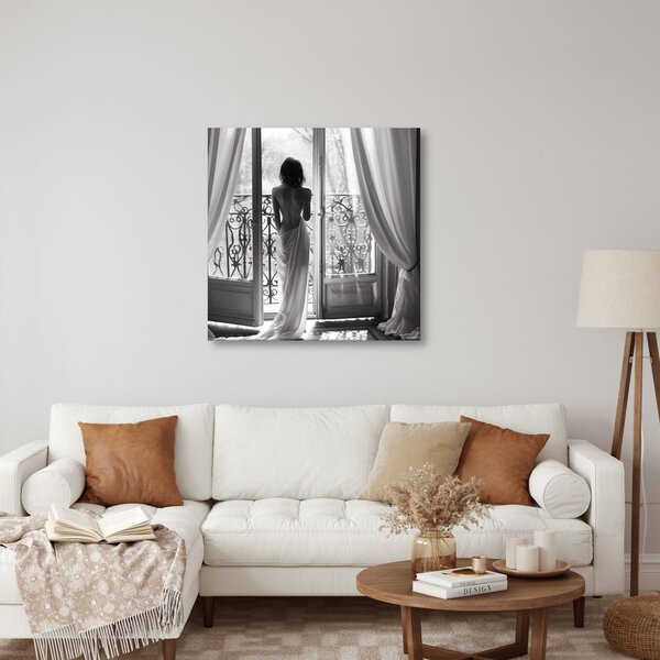 Quadro su tela – Mattina vellutata alla finestra