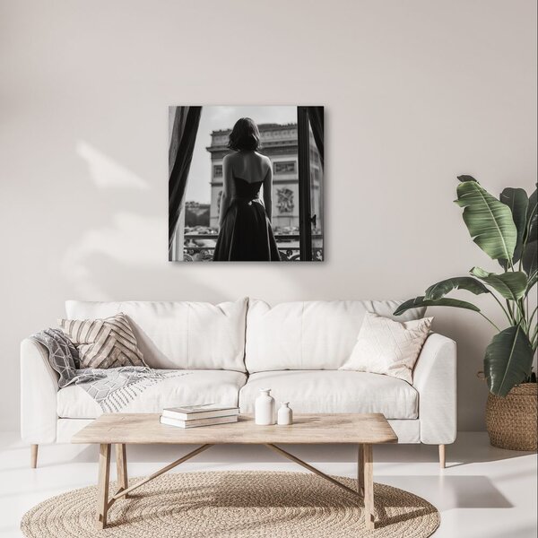 Quadro su tela – Vista sulla città dalla finestra